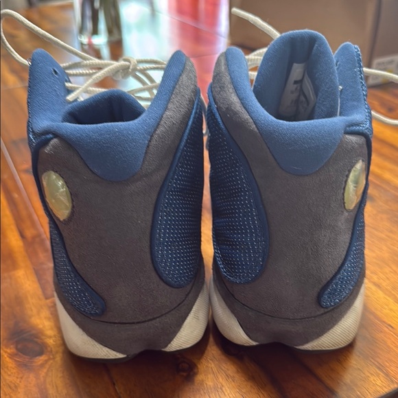 Jordan Blue and White Athletic Shoes with Padded Collar - Picture 2 of 8